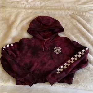 Vans// tie-dye, cropped hoodie, girls